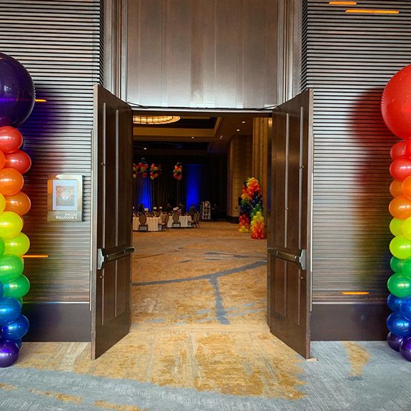 Door Decor At Over The Rainbow Fundraiser