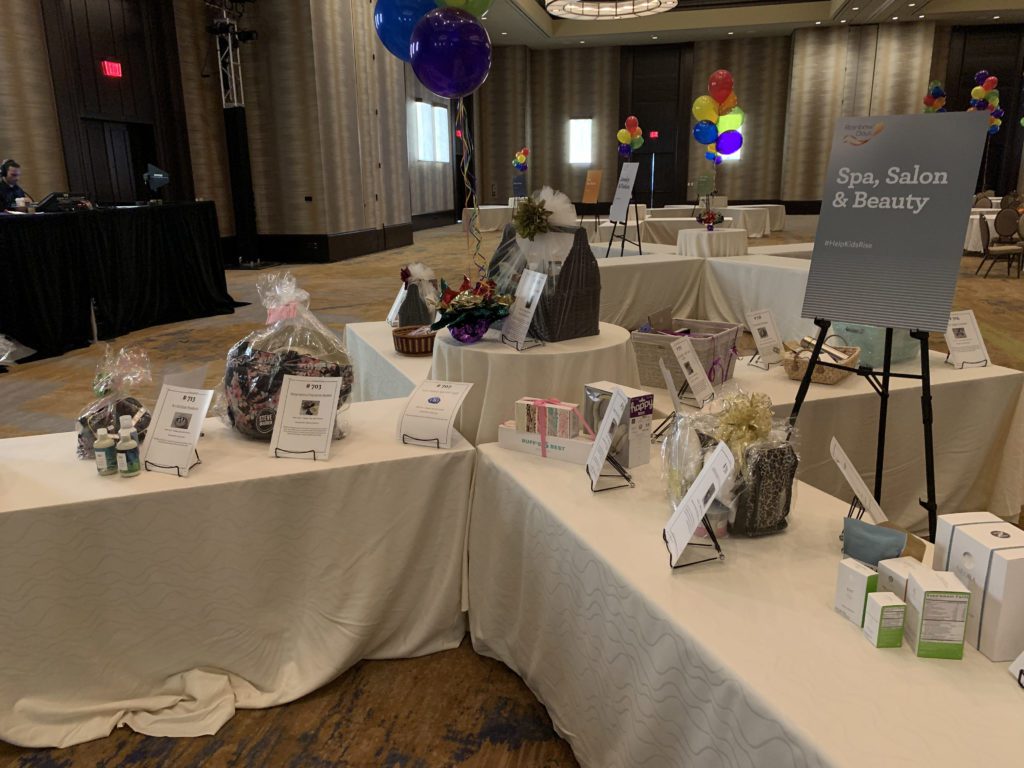 Silent Auction At Over The Rainbow Fundraising Event