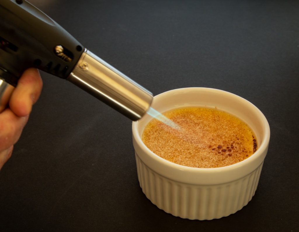 Flaming Creme Brule at Dessert Fundraiser