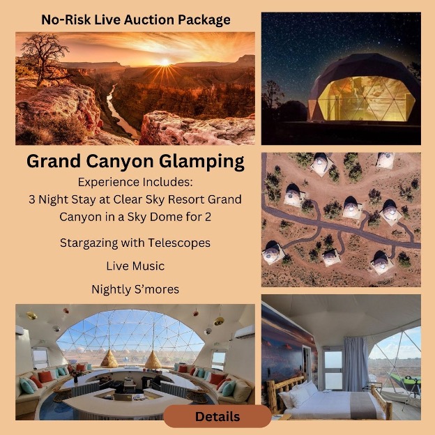 Grand Canyon Glamping Fundraiser Package