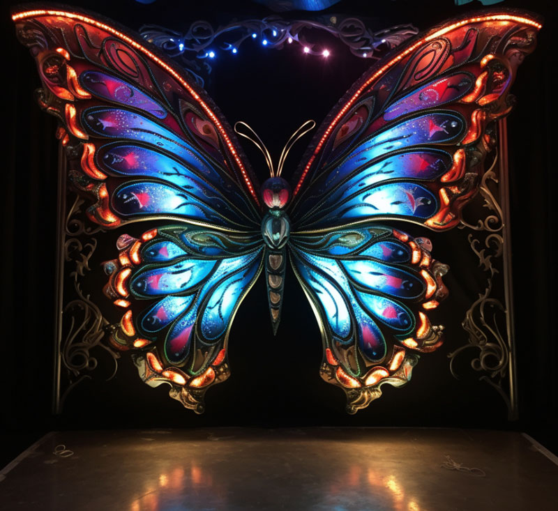 Butterfly Theme Fundraiser Stage Décor