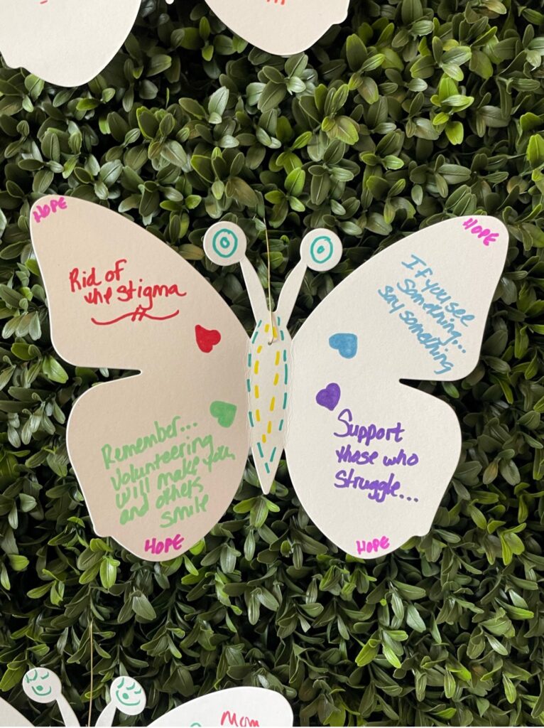 Butterfly Theme Fundraiser Gratefulness Display