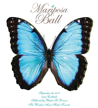 Mariposa Ball Butterfly Theme Fundraiser Invitation
