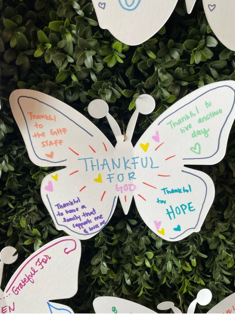 Butterfly Theme Fundraiser Gratefulness Display
