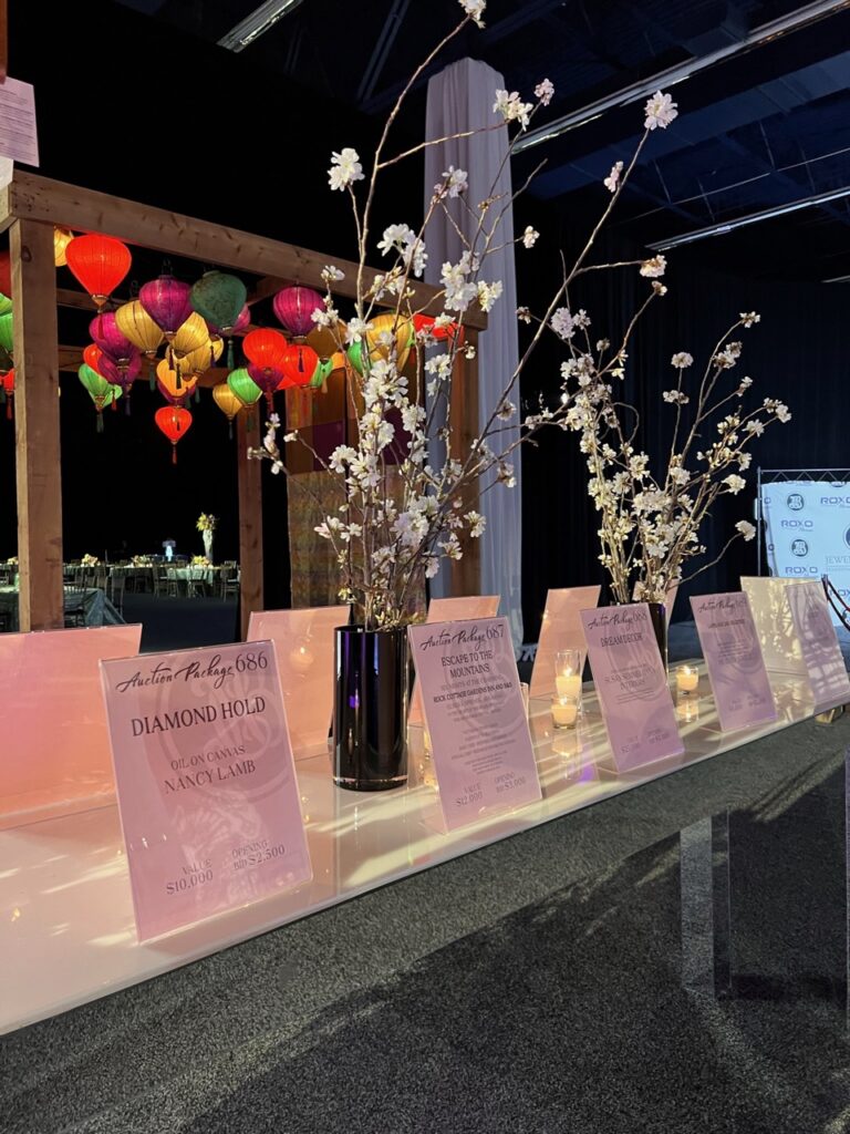 Japanese Silent Auction And Raffle Ticket Area Decor