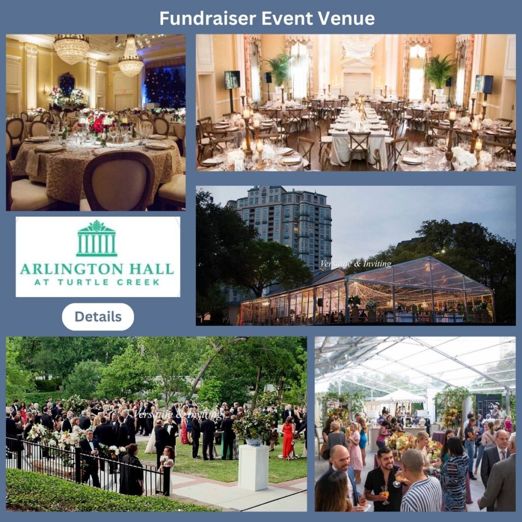 Select a venue that will work well with your day at the races fundraiser theme.  A great example in the Dallas, TX area is Arlington Hall At Turtle Creek.
