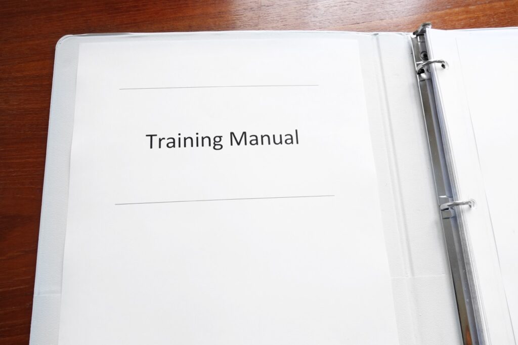 training manual for new vounteers