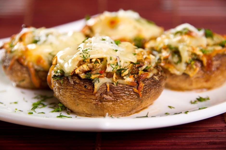 Stuffed mushrooms are a great food idea for a wedding theme fundraising event