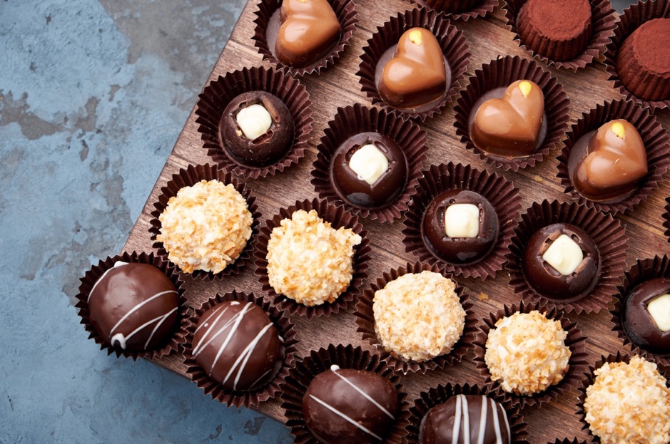 Chocolates, Pralines, And Truffles are a great food idea for a wedding theme fundraising event