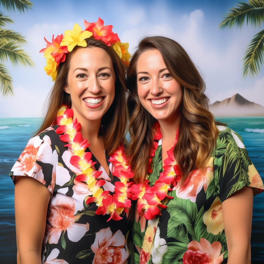 Hawaiian Theme Fundraiser Photo Booth.