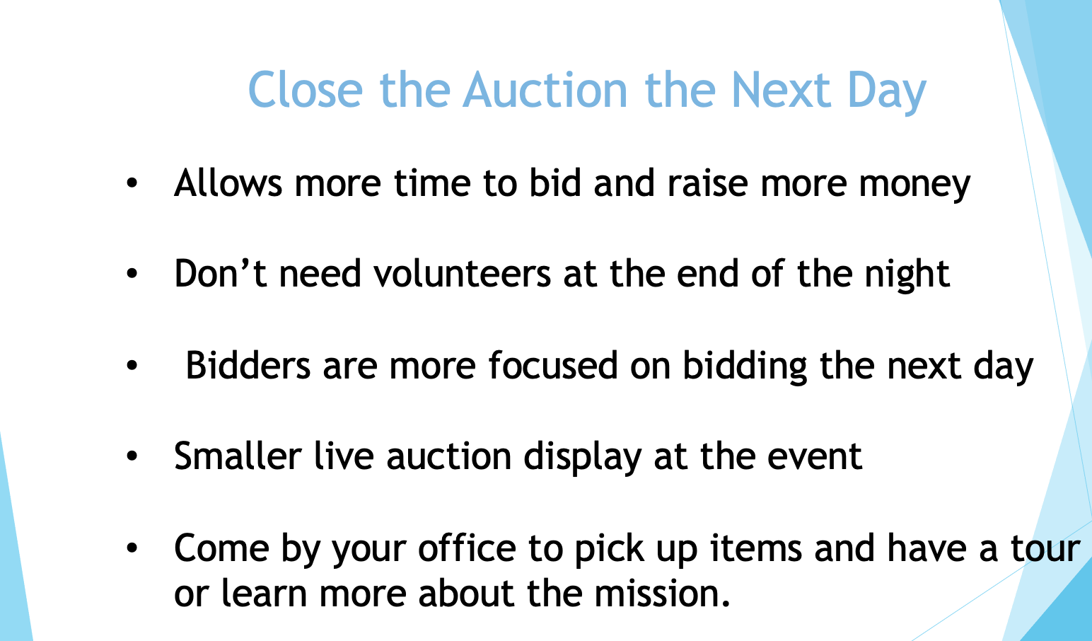 Set Your Silent Auction Closing Strategy