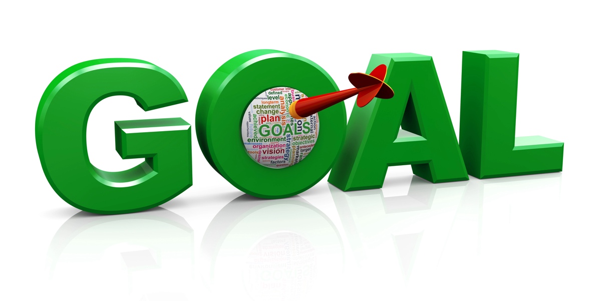 A close-up of fundrasing goals