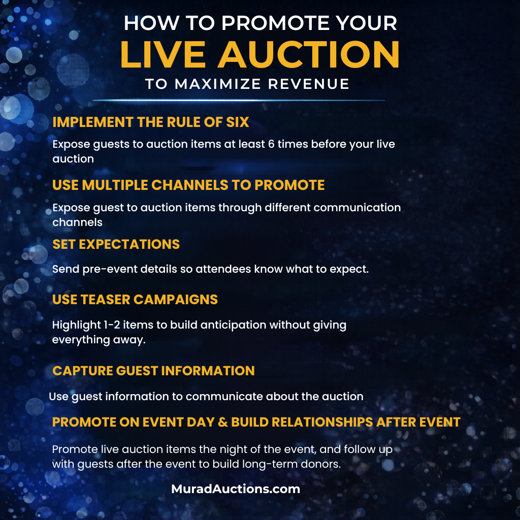 How to promote your live auction for maximum revenue