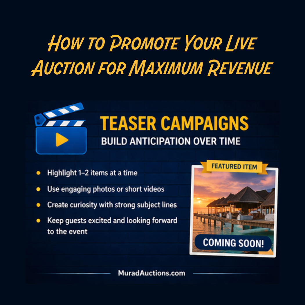 how to promote your live auction for maximum revenue