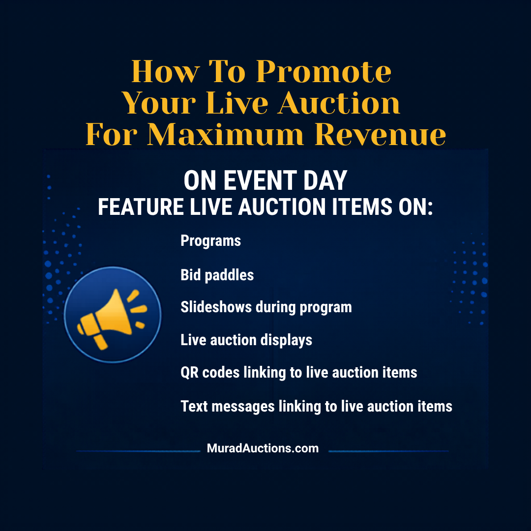 how to promote your live auction for maximum revenue