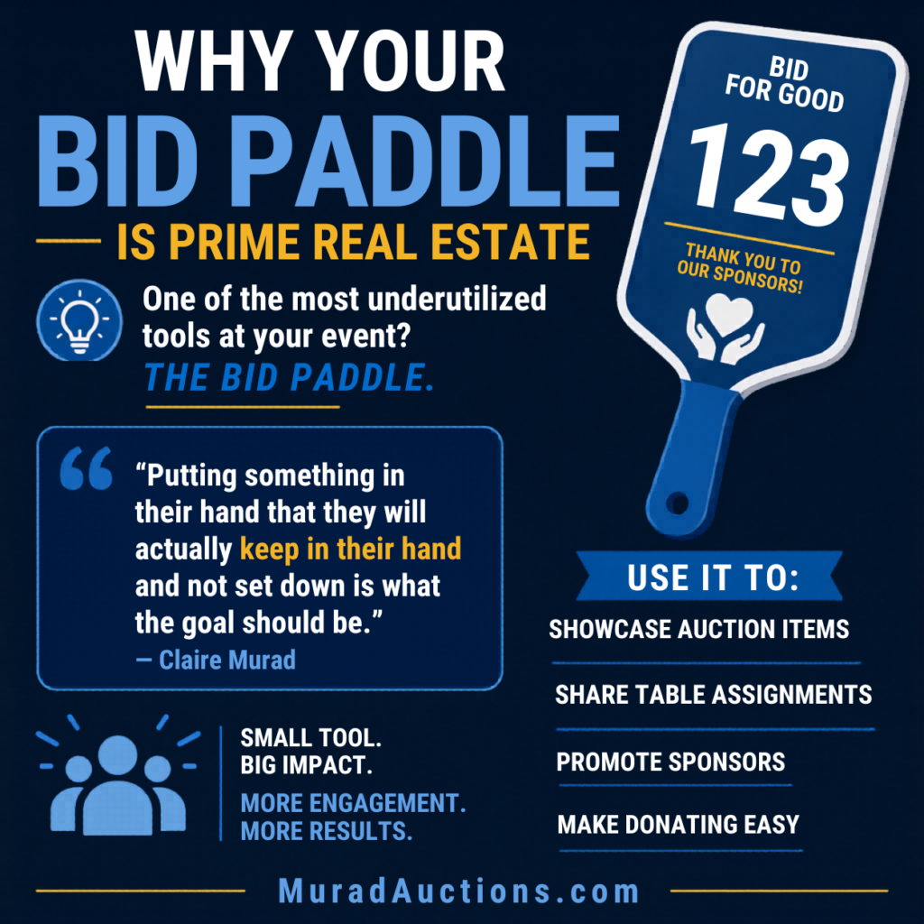 Why Your Bid Paddle Is Prime Real Estate
