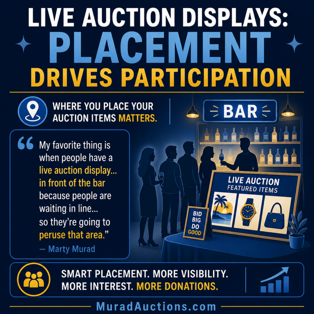 Live Auction Displays Placement Drives Participation